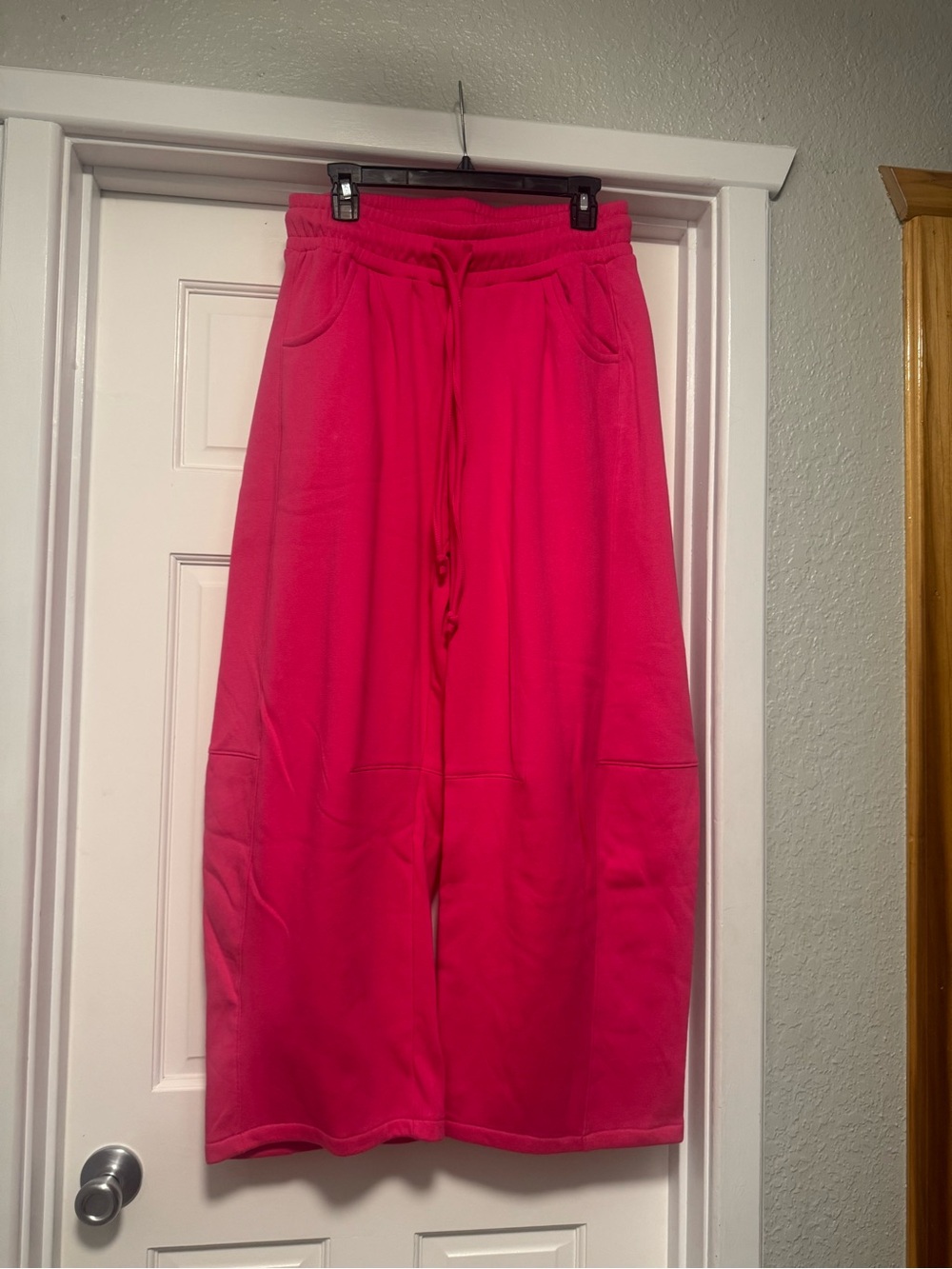 Zenana Outfitters Hot Pink Wide-Leg Midi Skirt with Drawstring